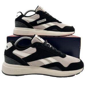 Reebok GL1100 Shoes Mens Size 9.5 Black Chalk Stone Running Sneakers Comfort